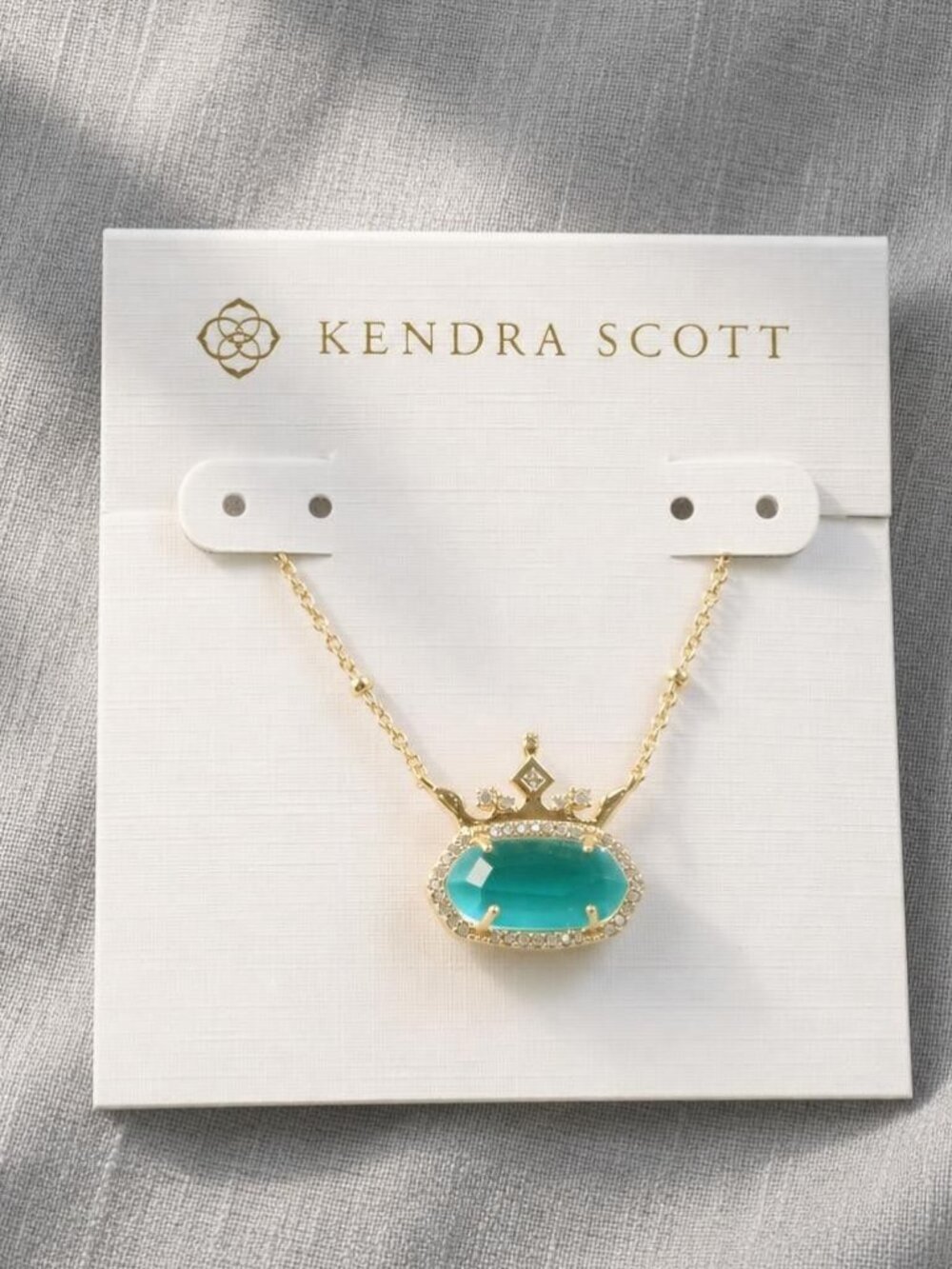 Kendra Scott Disney Elisa Gold London Blue Pendant Necklace